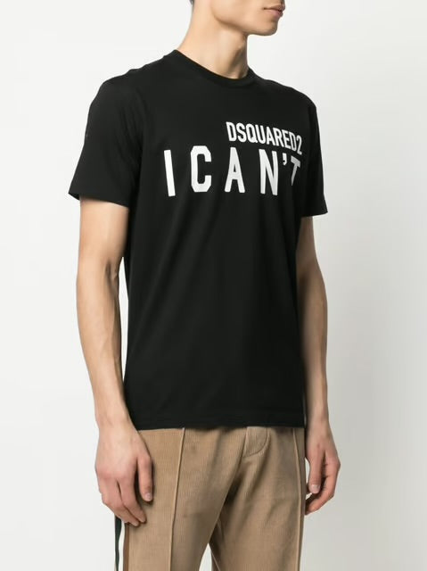DSQUARED2 I Can't Logo Printed T-Shirt in Black
