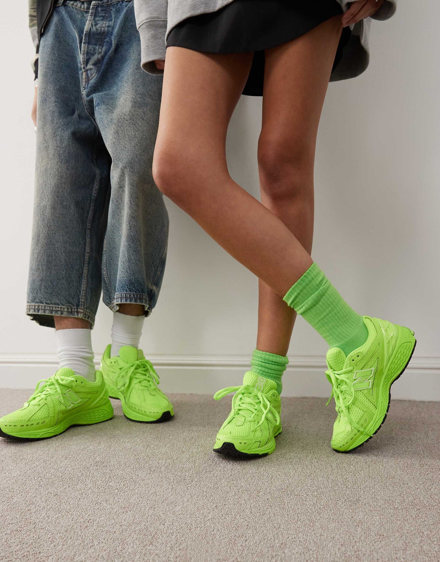 New Balance 1906 trainers in neon green