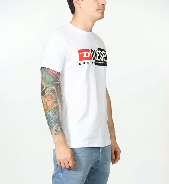 DIESEL T-Diego T-Shirt in White & Black