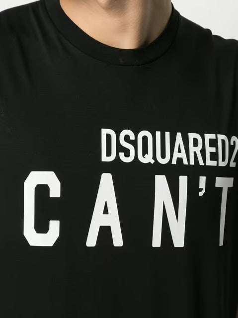 DSQUARED2 I Can't Logo Printed T-Shirt in Black