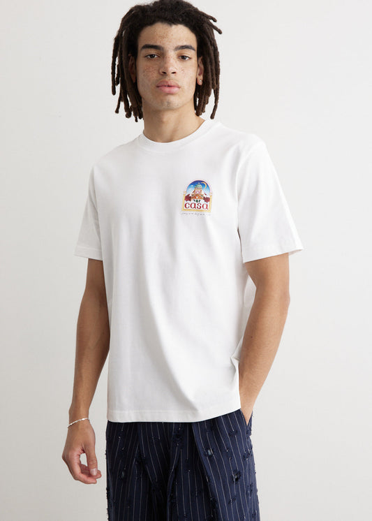 CASABLANCA Vue De L’Arche T-Shirt in White