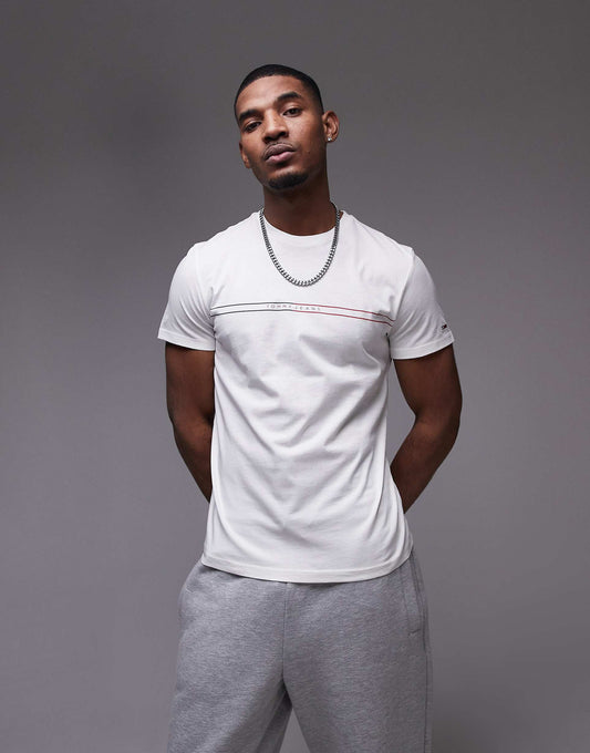 Tommy Jeans linear t-shirt in white