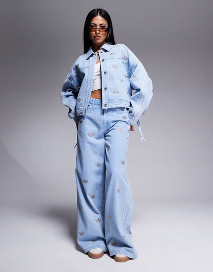 adidas Originals denim jacket in light blue