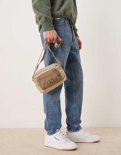Calvin Klein Jeans workwear camera bag in beige