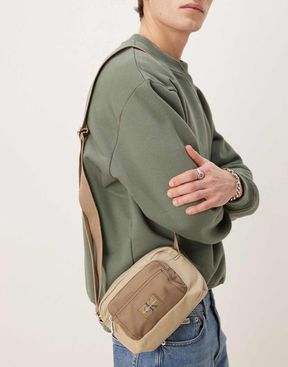 Calvin Klein Jeans workwear camera bag in beige