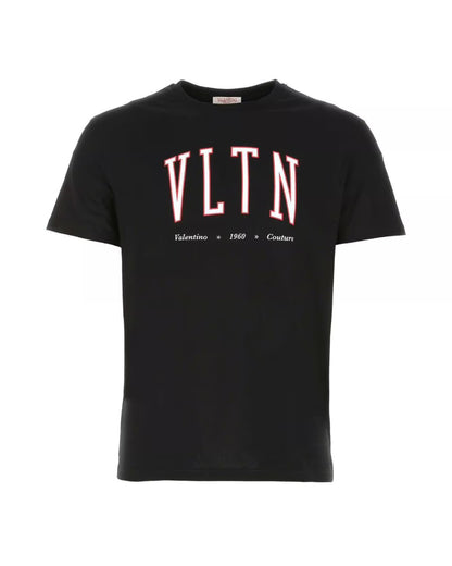 VALENTINO VLTN Print College Logo T-Shirt in Black