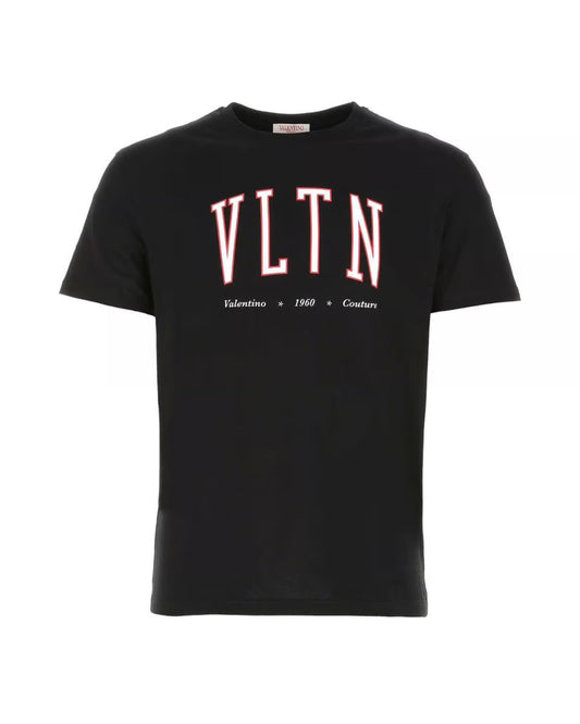 VALENTINO VLTN Print College Logo T-Shirt in Black