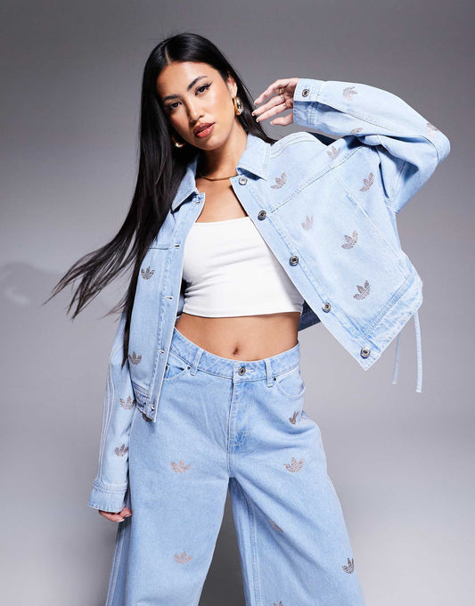 adidas Originals denim jacket in light blue