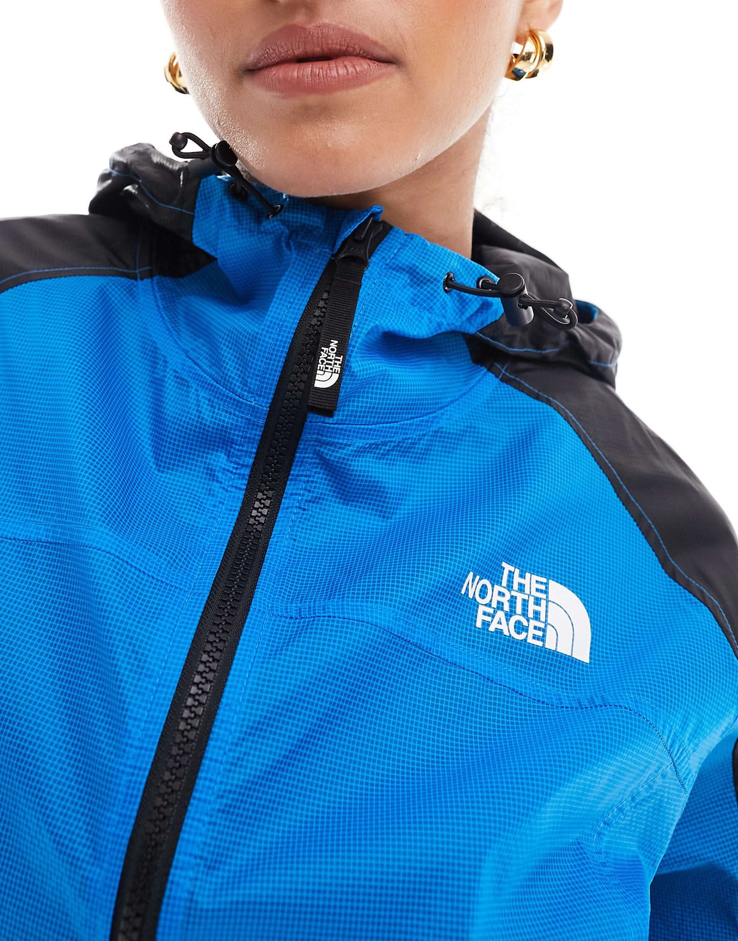 The North Face Himalia packable waterproof wind jacket in blue
