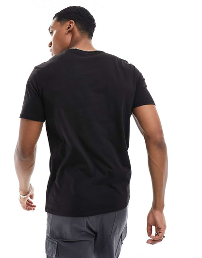 Armani Exchange linear logo t-shirt in black