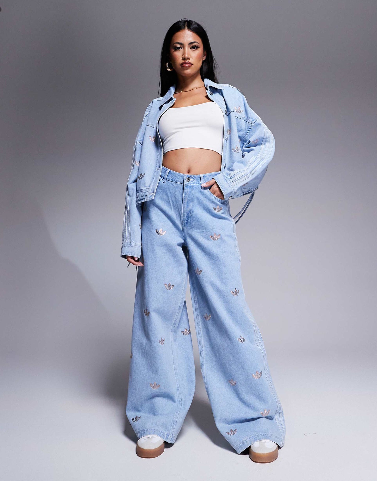 adidas Originals denim jacket in light blue